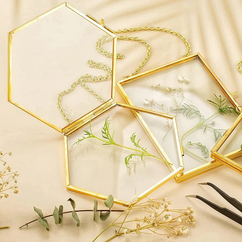 Cadre Petalkeep™ — Fleurs séchées & souvenir sous double verre doré